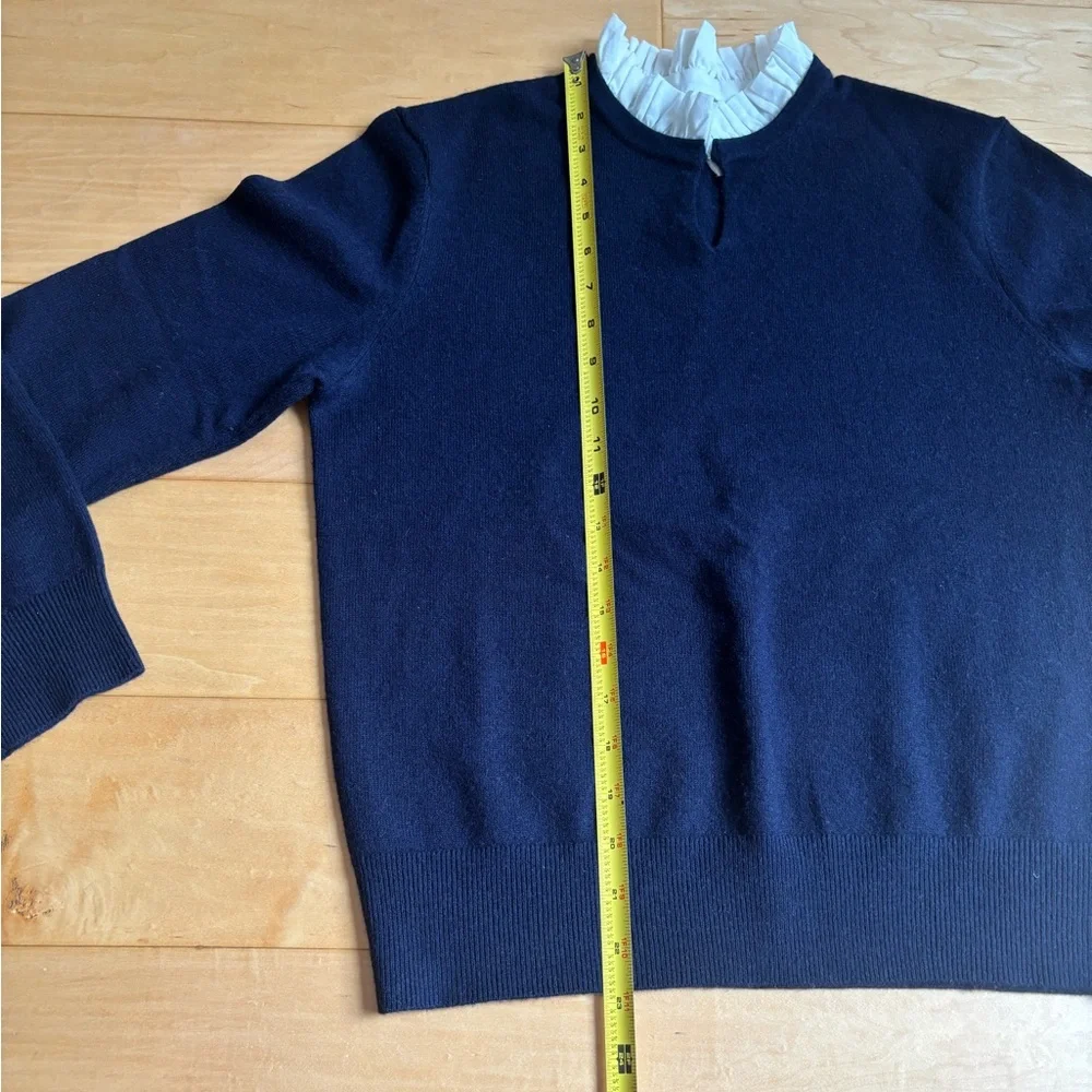 Sandro Isaure Sweater with Detachable White Ruffle Collar - Picture 11 of 12